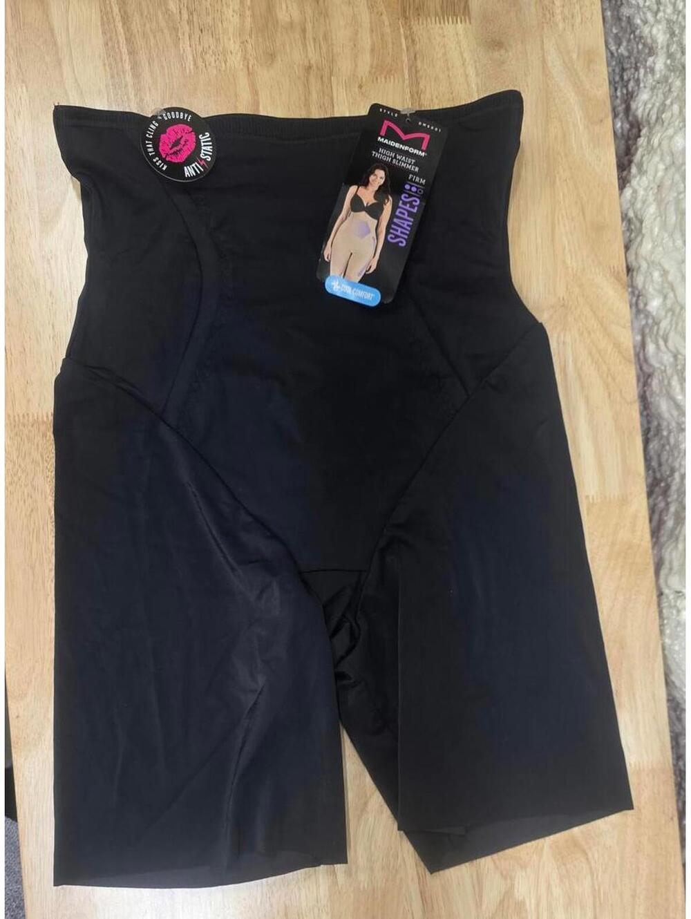 MAIDENFORM HIGH‑WAIST THIGH SLIMMER SHAPEWEAR COOL COMFORT L